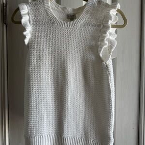 J. Crew Ivory Textured Knit Top